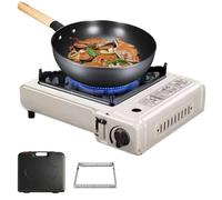 Portable Camping Stove Cassette Outdoor Burner with Gas Cartridge | Camping burner for road trip, fishing, hiking, picnic, park, balcony, yard, garden and barbecue