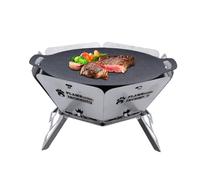 Portable Camping Stove, Fire Grill - Hexagonal Camping Grills - Hiking Grills, Portable Charcoal BBQs, Campfire Barbecues, Fire Pit for Outdoor Cooking