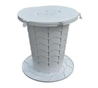 Portable Camping Toilet - 881 Lbs Capacity | Waterproof PP Foldable Potty Bucket Seat with Lid | Small Adjustable Car Toilet and Storage Stool for RV Boat Truck Outdoor and Daily Use