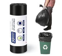 Portable Camping Toilet Bags, 30 PCS (1 Roll) Biodegradable Bivvy Loo Liners Bin Bags for Travel Potty, 8 Gallon Leak-Proof Picnic Composting Toilets Trash Bag for Outdoor Travel Kitchen Pets Poop