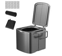 Portable Camping Toilet - Foldable Portable Toilet with Ergonomic Handle,Heavy Duty Compact Training Seat for Kids Adults Car Rv Beach Hiking Boating Travel