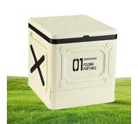Portable Camping Toilet - Folding Potty with Sturdy Design, Compact Adult Toilet, Foldable with Secure Lid, Outdoor Use for Camping, Travel and Na
