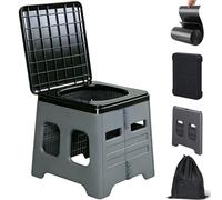 Portable Camping Toilet for Adults - Portable Folding Toilet with Lid,Travel Portable Potty for Adults,Porta Potty Car Toilet,Grey