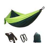 Portable Camping Travel Single Hammock Hanging Bed with Tree Strap Durable Breathable Nylon Spinning Comfortable Relaxing for Outdoor Camping Backyard Lightweight Compact Design (Matching tree with