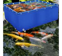 Portable Canvas Aquarium - 3x3m Folding Aquaculture Pool Multifunctional Emergency Water Storage Koi Pond with Grommets Perfect for Fish Ponds and Outdoor Use.
