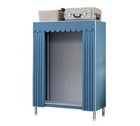 Portable Canvas Wardrobe for Bedroom - Foldable Closet with Hanging Rail, 80x45x168cm, Ideal for Clothes & Bags, Space-Saving Sto Solut