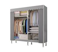 Portable Canvas Wardrobe, Large-Capacity Clothing Storage with Steel Frame, Multi-Functional Organizer for Bedroom, Living Room, Balcony, and More