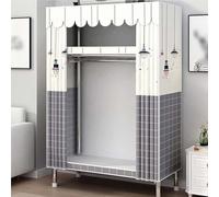 Portable Canvas Wardrobe with Hanging Rail - SpaceSaving Clothes Organizer for Bedroom Apartments & Dorms 120x45x170cm - Stylish Fabric Storage Solution
