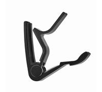 Portable Capo Tuner for Folk Guitar, Quick Change Clamp with Spring Release, Metal Construction, Blue, Handheld Tuner Accessory (Black)