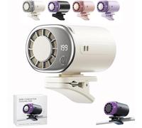 Portable Car Ac, 2026 Car Clip on Air Conditioner Fan with LED Display, Semiconductor Rapid Cooling, 360° Rotatable 199 Speeds, USB Rechargeable for Auto SUV Truck RV Office (Beige)