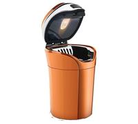 Portable Car Ashtray, Detachable Car Cigarette Ashtray With Blue LED Light With Lid, Solar Powered Car Trash Windproof Car Ash Tray For Travel, Home(Orange)