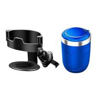 Portable Car Ashtrays with Lid/LED Light Large Capacity Sealing Cigarettes Ash-Cup Present for Dad Blue