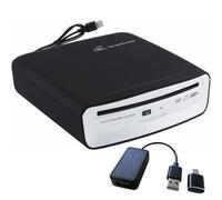 Portable Car CD Player with Bluetooth and USB Port, Universal External Car CD Player for Car Audio Systems/TV/MacBook Pro/Laptops/Desktops/Bluetooth Speaker with