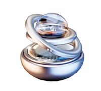 Portable Car Diffuser for Air Purification, Car Dashboard Decoration, Mini Portable Solar Rotating Aromatherapy Ornaments, Perfect Car Gadgets for the Interior, 360 Degree Rotatable (Silver)