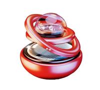 Portable Car Diffuser for Air Purification, Car Dashboard Decoration, Mini Portable Solar Rotating Aromatherapy Ornaments, Perfect Car Gadgets for the Interior, 360 Degree Rotatable (Red)