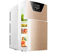 Portable Car Freezer Mini Refrigerator 20L - Small Refrigerator For Car And Home With Touch Display Double Door 12V Car Fridge Cooler Warmer,Gold