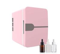 Portable Car Fridge, Portable Car Refrigerator, 6 Litre USB Fridge Use - Car Fridge 12 V DC 220 V AC, Portable Cooling Device for Travel Car Beauty, P