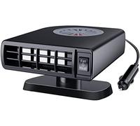 Portable Car Heater Defroster, 12V 150W Car Vehicle Truck Fan Defogger with 2 in 1 Fast Heating and Cooling Function for Car Defroster Windshield Fast Defogger with Cigarette Lighter Plug - Black