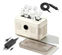 Portable Car Ice Maker, 12V, Produces 12/16 Ice Cube Sizes, Compact Design for Travel, Ideal for Cooler or Road Trips, Quick & Efficient Ice Production