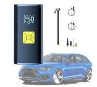 Portable Car Inflator Pump for Ford Focus St-Line 2015-2019, Cordless Tyre Inflator Air Compressor, with Digital Display, 4 Nozzle Adaptors,Yellow