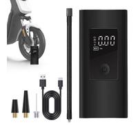 Portable Car Tire Inflator, Wireless Rechargeable Air Compressor, Digital Display Pump, 3 Nozzle Attachments, Compact Design, Ideal for Car, Motorcycle, Bicycle, Travel Use