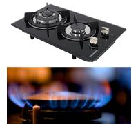 Portable Caravan Camper Van Two Burners Gas Hob LPG Stove Kitchen Camping Cooker