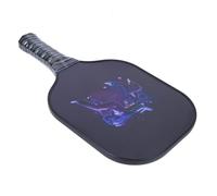 Portable Carbon Fiber Paddle, Lightweight Fiberglass Racket with Durable PP Core, Frosted Surface for Enhanced Spin Control, Ideal for Indoor Outdoor Play All Skill Levels