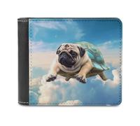 Portable Card Holder Wallet, Funny Turtle Pug Dog In The Printed Multifunctional Wallet,simple Travel Wallet,unisex Wallet, black, One Size, Contemporary