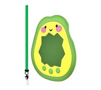Portable Carry Case for Tamagotchi Paradise with Hand Strap | Soft touch silicone, avocado pattern, scratch protection, for impact absorption, vibrant green color