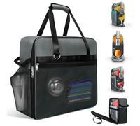 Portable Carrying Bag for Ninja Slushi Machine FS300/FS301 - Dustproof Travel Case for Frozen Drink Maker - Storage Bag Cover for Slushie Machine - Thick Padding Protector (Side-Opening, Gray)