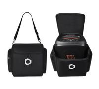 Portable Carrying Case for JBL PartyBox Encore 2 & Encore Essential Speaker - Shockproof Travel Bag with Mic Holders, Accessory Pocket, Adjustable Strap - Lightweight Protective Cover