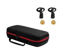 Portable Carrying Case with Inner Meshes Pocket for Microphone Storage Bag Protectors for Music Lover Enthusiasts, Kt01 Aluminum Turn