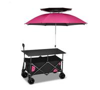 Portable Cart with Canopy Outdoor Vendor Cart Foldable Portable Cart Mobile Food Display Stand with Lockable Wheels for Markets Street Food.(Black,120.1x60cm)