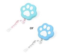 Portable Cartoon Body Measure Tape Lovely Kitten Paw-Like Measuring Tape with Pin/Push Button Measuring Retractable for Body