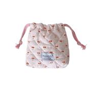 Portable Cartoon Drawstring Cosmetic Bag for Travel Toiletry Storage Organiser Elegant Reusable Cloth Pouches Cartoon Design Makeup Pouch Women