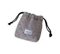 Portable Cartoon Drawstring Cosmetic Bag for Travel Toiletry Storage Organiser Elegant Reusable Cloth Pouches Cartoon Design Makeup Pouch Women