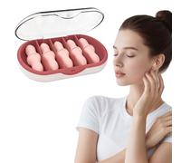 Portable Case Ear Plugs for Sleeping,20 Count Noise Cancelling Ear Plugs,Reusable Earplugs for Noise Reduction Shooting (Pink - Style A)