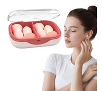Portable Case Ear Plugs for Sleeping,20 Count Noise Cancelling Ear Plugs,Reusable Earplugs for Noise Reduction Shooting (Pink - Style B)