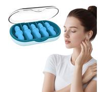Portable Case Ear Plugs for Sleeping,20 Count Noise Cancelling Ear Plugs,Reusable Earplugs for Noise Reduction Shooting (Blue - Style A)