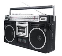 Portable Cassette Boombox with CD Player, AM/FM Radio, and Cassette Recorder - Classic 80s Style, Supports SD/USB Input for Family Gatherings and Travel