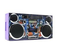 Portable Cassette CD Player Boombox with Stereo Speakers, Dual Rod Antenna, 6 Playback Modes, Aux In and USB/SD Conversion for Enjoy Music Anywhere