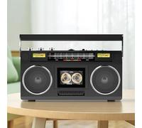Portable Cassette Player Boombox, CD Player, Tape-deck Dual-channel Stereo Radio,for Living Room and Square Dancing,Travel.