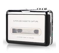 Portable Cassette Player, Convert Old Tapes and Cassette to MP3 Capture Via USB, USB Cassette Tape to MP3 Stereo Audio Music CD Converter, 2 AA Battery or 5V Power Supply