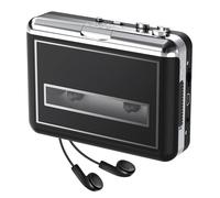 Portable Cassette Player Converter- Compact Cassette Tape Player Recorder, Convert Audio Music Cassette to MP3 Digital via USB, Compatible with Laptop/PC/MAC, 2 Power Supply Options