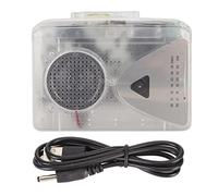 Portable Cassette Player, Personal Cassette Player with 3.5mm Earphone Jack, Supports FM AM Radio Stereo (Transparent)