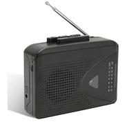 Portable Cassette Player Recorder, AM FM Radio with 3.5mm Headphone Jack, Retro Cassette Tape Player Recorder, 2 AA Battery or USB Power Supply