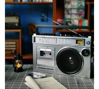 Portable Cassette Player Recorder, Retro Bluetooth Cassette Player, with AM/FM Radio, CD Tape Player, Classic 80s Style Retro Boombox, Support SD/USB Input, For Family Gathering Travel Street Dance