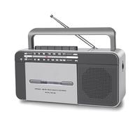 Portable Cassette Player Recorder with AM/FM Radio, AC or Battery Powered Vintage Casette Tape Player with Loud Speaker and Earphone Jack for Home