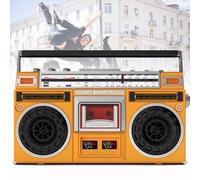 Portable Cassette Player Recorder with Bluetooth and AM/FM Radio, Supports SD/USB Input, Retro Boombox for Family Gatherings and Travel