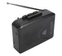 Portable Cassette Player with AM/FM Radio, Cassette Tape to MP3 Converter, Auto Reverse, Cassette Recorder with 3.5mm Headphone Jack, Powered By USB or 2 AA Battery (Black)